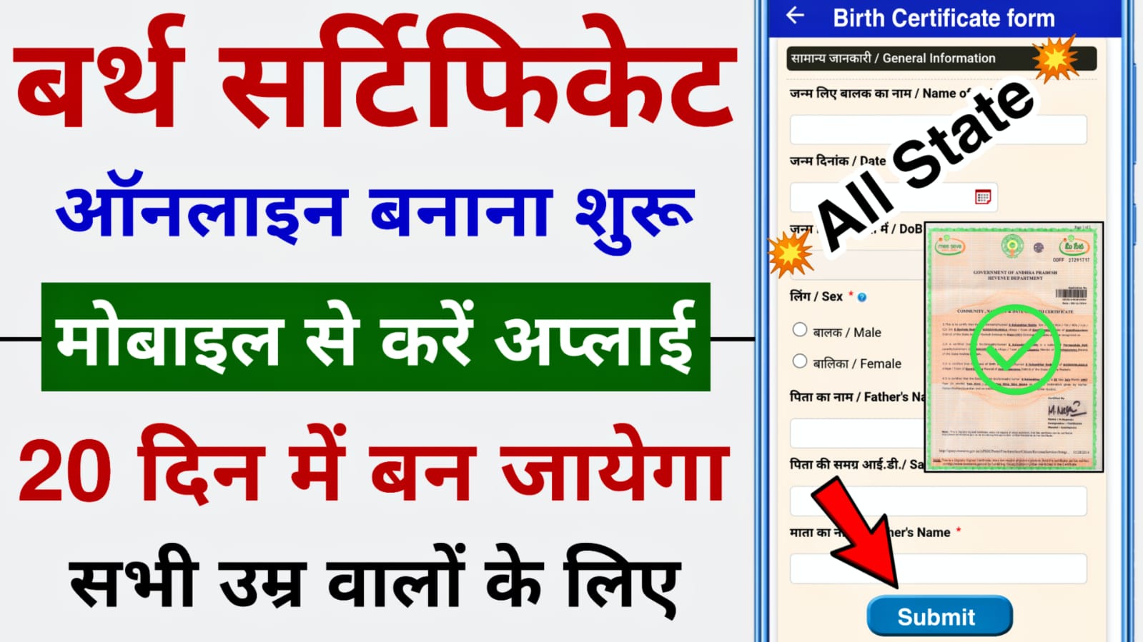 Birth Certificate Online Apply